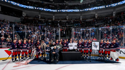 Niederreiter's 1,000th NHL game ceremony