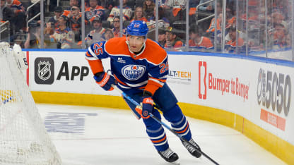 Darnell Nurse #25 of the Edmonton Oilers in action during Game One of the First Round of the 2026 Stanley Cup Playoffs against the Anaheim Ducks at Rogers Place on April 20, 2026, in Edmonton, Alberta, Canada. (Photo by Leila Devlin/Getty Images)