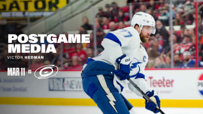 Victor Hedman | Postgame at Carolina Hurricanes