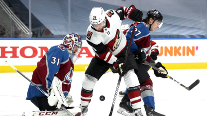 Philipp Grubauer Arizona Coyotes Game 1 Playoffs 2020 August 12