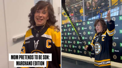 Brad Marchand mom imitates son in video