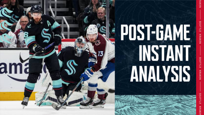 post game instant analysis by the numbers colorado avalanche seattle kraken