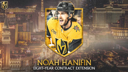 Vegas Golden Knights Sign Defenseman Noah Hanifin to Eight-Year Contract Extension