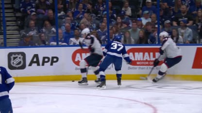 CBJ@TBL: Provorov scores goal against Andrei Vasilevskiy