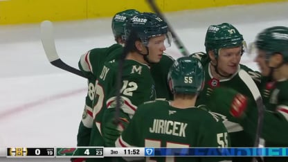 BOS@MIN: Boldy scores goal against Jeremy Swayman