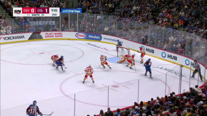 CGY@COL: Wolf with a great save against Ross Colton