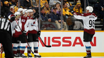 Nathan MacKinnon Goal Gabriel Landeskog Mikko Rantanen Samuel Girard Erik Johnson Colorado Avalanche Nashville Predators 27 November 2018