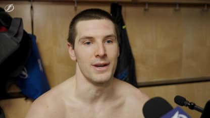 Steven Santini | Pregame vs Columbus Blue Jackets
