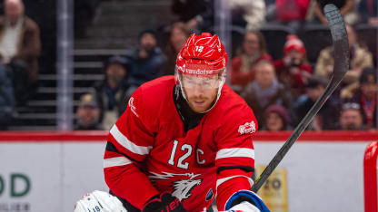 Michael Raffl #12 of Lausanne HC in action during the National League match between Lausanne HC and EHC Kloten at Vaudoise Arena on January 2, 2025 in Lausanne, Switzerland. (Photo by RvS.Media/Monika Majer/Getty Images)