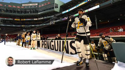 Le Fenway Park rappelle des scènes du film sur Jackie Robinson au défenseur des Penguins Pierre-Olivier Joseph