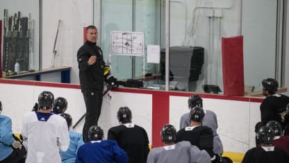 Colorado Avalanche Head coach Jared Bednar Training Camp Coaching