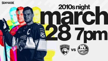 Florida Panthers Celebrate 30th Anniversary Series with ‘2010’s Night’ on Thursday, March 28