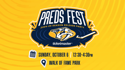 Nashville Predators to Host PredsFest 2024-25 Season Release Party Presented By Ticketmaster on Sunday, Oct. 6