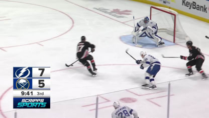 TBL@BUF: Johansson with a great save against Jason Zucker