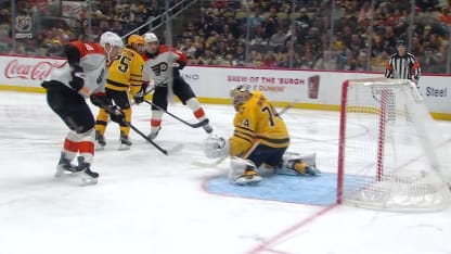 PHI@PIT: Abols scores goal against Stuart Skinner