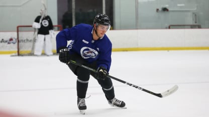 Tyson Jost practice rookie camp 2017 September 8