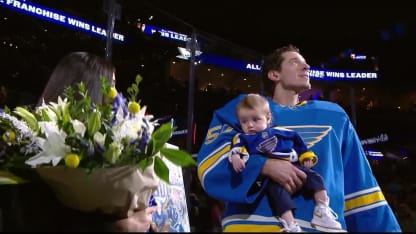 Blues celebrate Binnington's franchise record