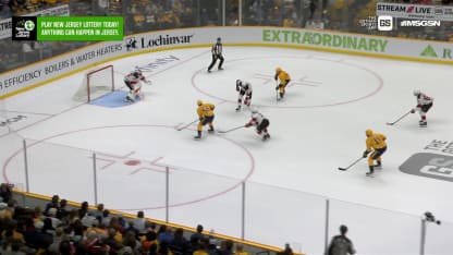 NJD@NSH: Markstrom with a great save against Erik Haula