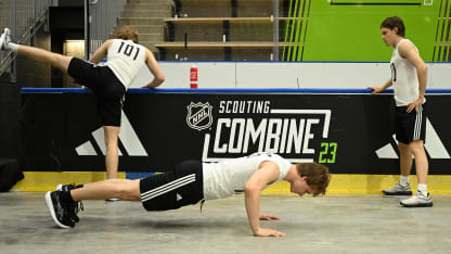 Jesse Nurmi during Prospect Fitness Test for Draft