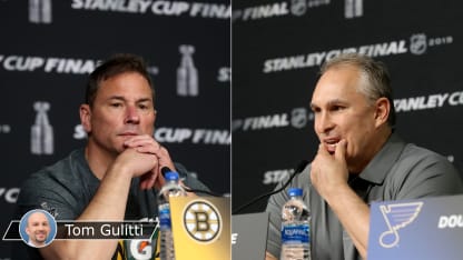 Bruce Cassidy Craig Berube SCF media day col badge