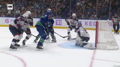 CBJ@VAN: O'Connor scores goal against Elvis Merzlikins