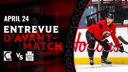 Jake Sanderson entrevue d'avant-match contre TOR