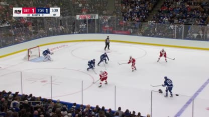 DET@TOR: Woll with a great save against Alex DeBrincat