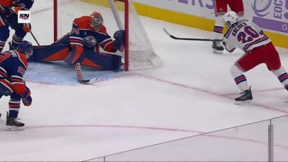 NYR@EDM: Skinner with a great save against Chris Kreider