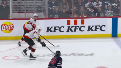 OTT@WPG: Cousins scores goal against Connor Hellebuyck