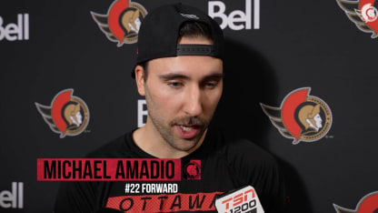 Michael Amadio dispo médias après le match contre BOS