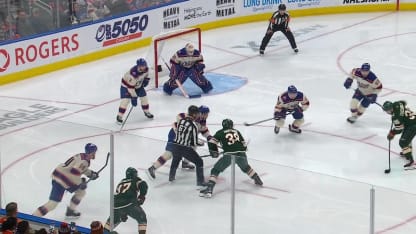 Zuccarello fires puck home off the draw