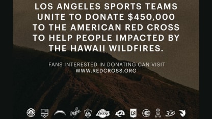 SoCal Sports Teams Unite for $450,000 Donation to Hawaii Relief Efforts