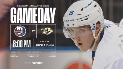 Game Preview: Islanders at Predators Jan. 8, 2026