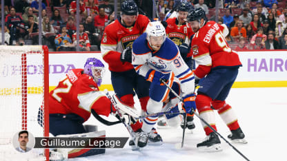 McDavid Oilers vs Panthers badge Lepage