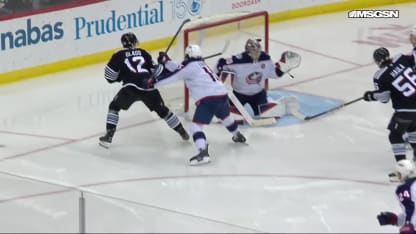 CBJ@NJD: Hughes scores goal against Elvis Merzlikins