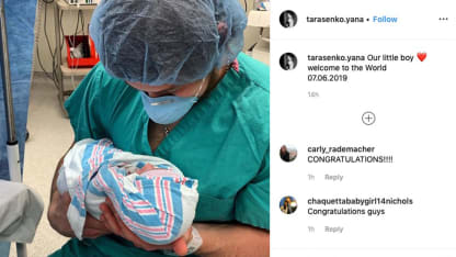 Tarasenkos have baby boy two days before Game 6 of Stanley Cup Final