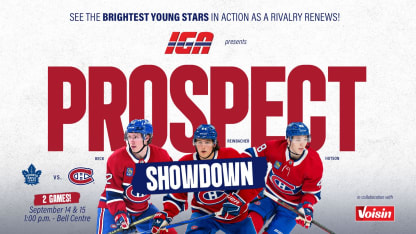 Canadiens renew rivalry with Maple Leafs in “Prospect Showdown” presented by IGA in collaboration with Voisin