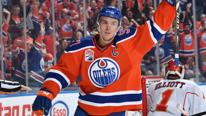 oilers flames mcdavid goal celebration