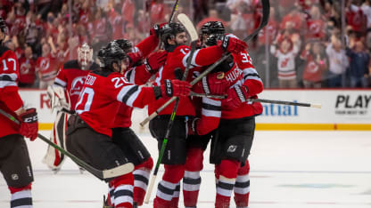 Devils group celebration