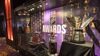 NHL Awards 2018 trophies Hard Rock Hotel Las Vegas