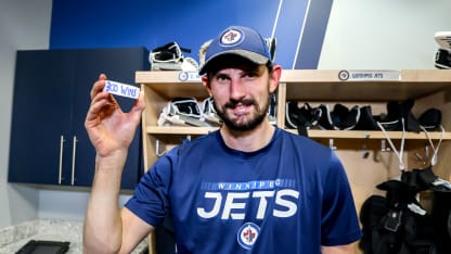 Winnipeg Jets celebrate goaltender Connor Hellebuyck’s milestones in a pre-game ceremony on Friday, Jan. 10