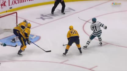 Celebrini snaps one home