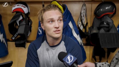 Pontus Holmberg | Pregame vs Calgary Flames