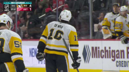 PIT@DET: Dewar scores empty-net goal