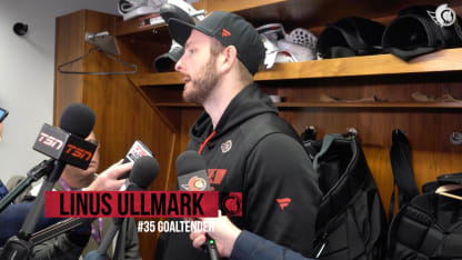 Linus Ullmark dispo média après-match contre BUF