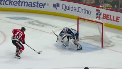 WPG@CHI: Blackwell scores goal against Connor Hellebuyck