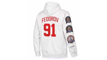 DET ShopHockeytown Fedorov White Hoodie