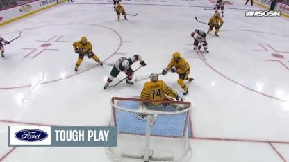 NJD@PIT: Hughes scores PPG against Stuart Skinner