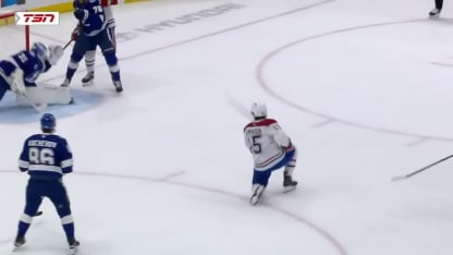 MTL@TBL: Newhook scores goal against Jonas Johansson