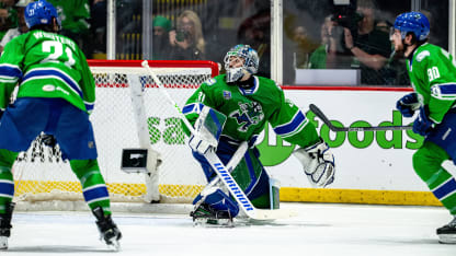 Arturs Silovs making most of AHL playoff experience with Canucks affiliate